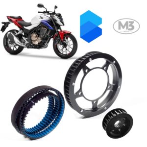 Kit Transmissão Correia Dentada - Honda CB500 F  Ano 2014 à 2019 - Imagem 7