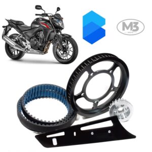 Kit Transmissão Correia Dentada - Honda CB500 F - anos  2020  A 2022