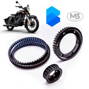 Kit Transmissão Correia Dentada - Royal Enfield Classic 500 c/ freio à disco - Imagem 1